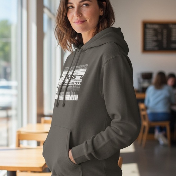 Fox Jackets & Blazers - Foxing Stylish Gray Hoodie with Graphic Design